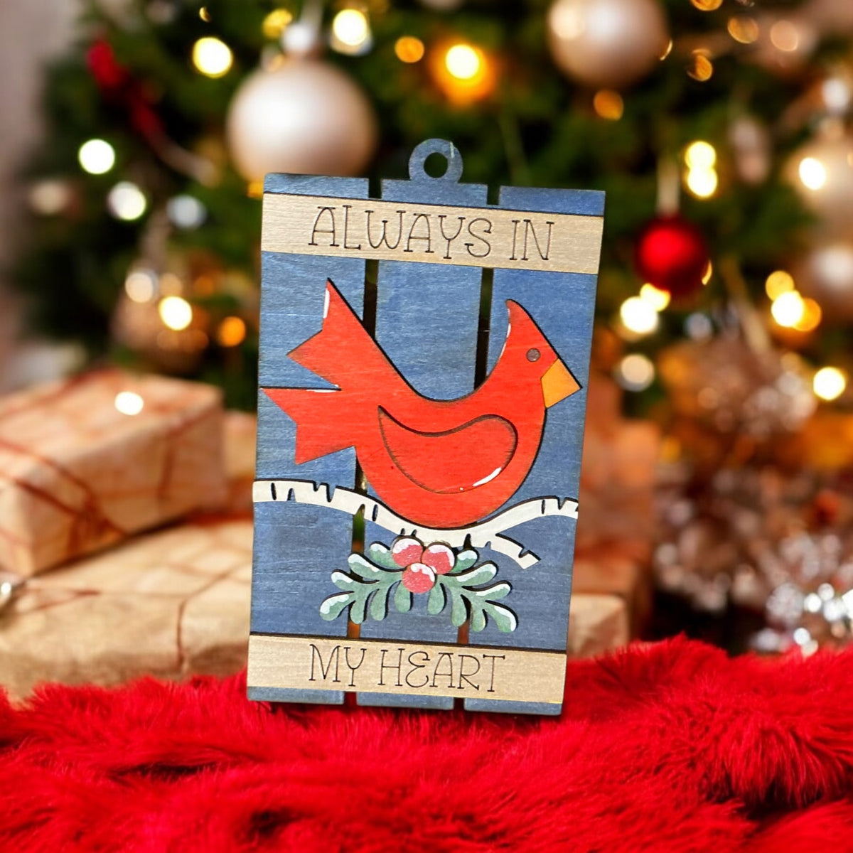 Pallet style gift card ornaments