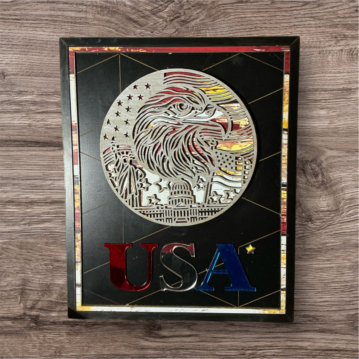 USA display sign