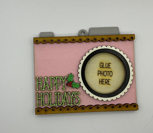 Camera photo ornament